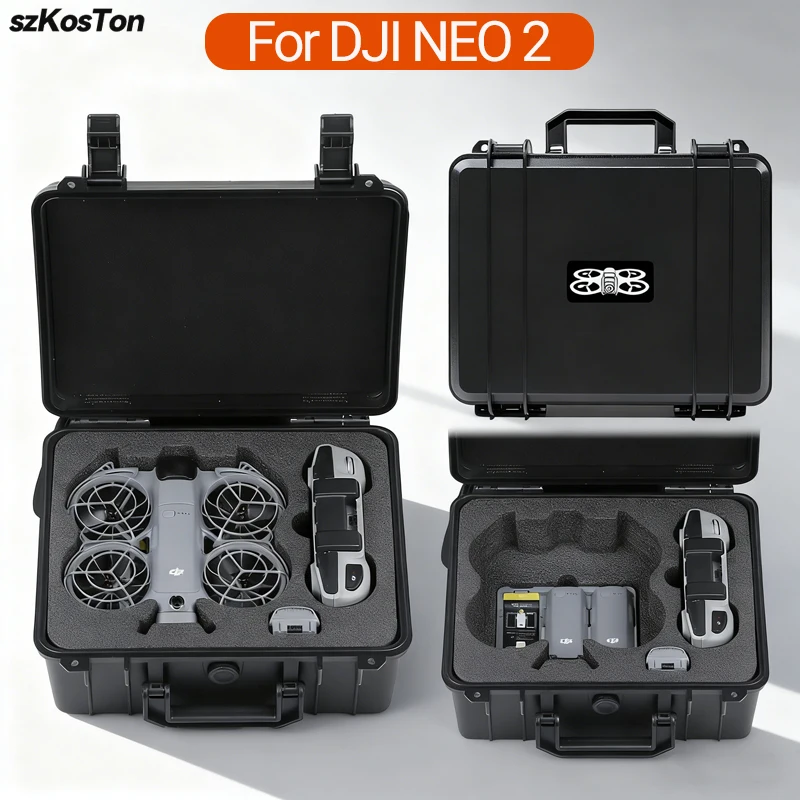 Drone Camera Case - กล่องนิรภัยแบบพกพาสำหรับ DJI NEO 2 กล่องป้องกันการระเบิด กล่องแข็งแบบพกพา